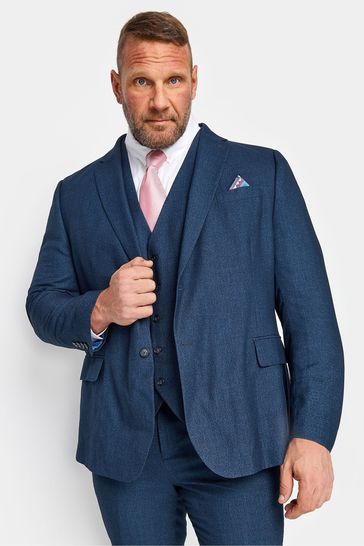 BadRhino Big Tall Blue Regular Fit Wedding Suit Jacket