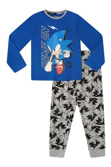 Brand Threads Blue Boys Sonic Pyjamas