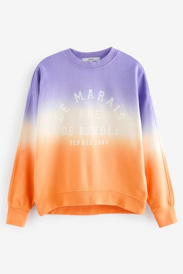 Multi New York City Rainbow City Graphic Slogan Sweatshirt