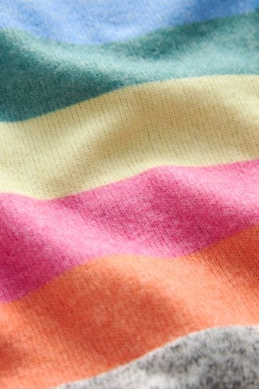 Grey jumper discount rainbow stripe