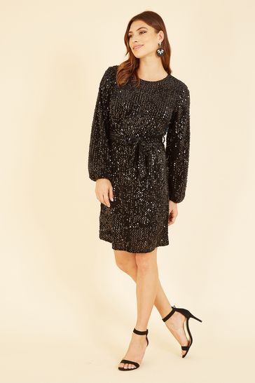 Dark top sequin dress