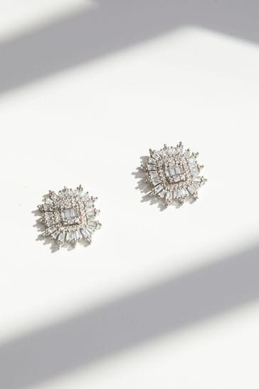 Buy Jon Richard Silver Cubic Zirconia Stud Earrings from Next Germany