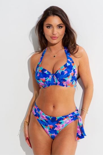 Pour Moi Aqua Floral Heatwave Halter Underwired Bikini Top