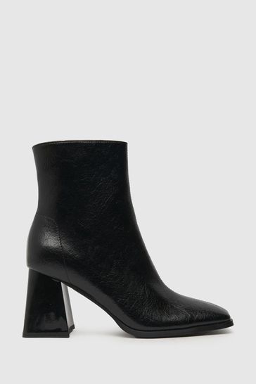 Black square heel boots shop