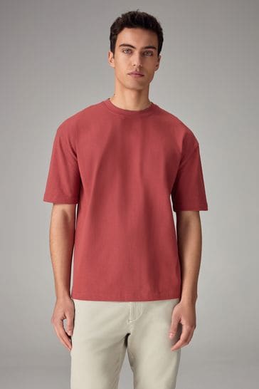 Red Relaxed Fit Heavyweight T-Shirt