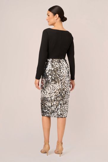 Adrianna papell silver sequin dress 2025