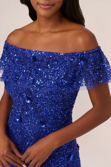 Beaded mesh on sale gown