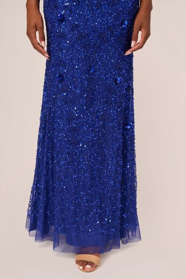 Beaded mesh on sale gown