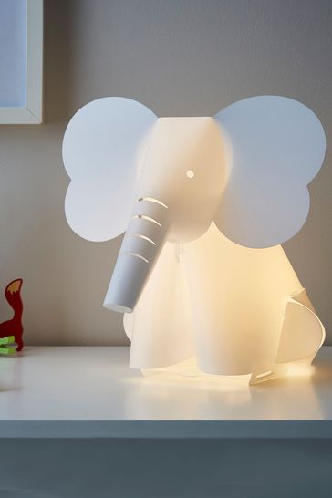 glow White Elephant Table Lamp