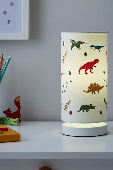 Dinosaur shop lamp next