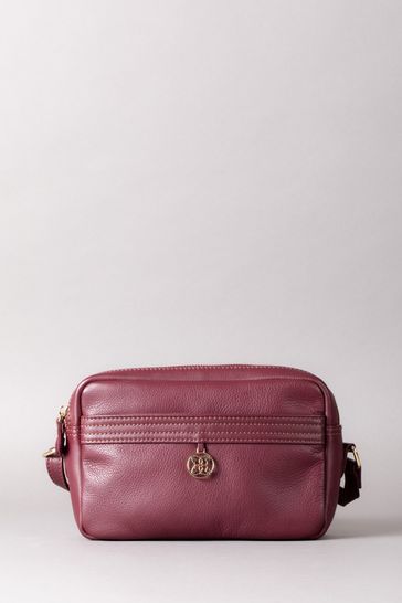 Lakeland Leather Purple Cartmel Boxy Leather Cross Body Bag