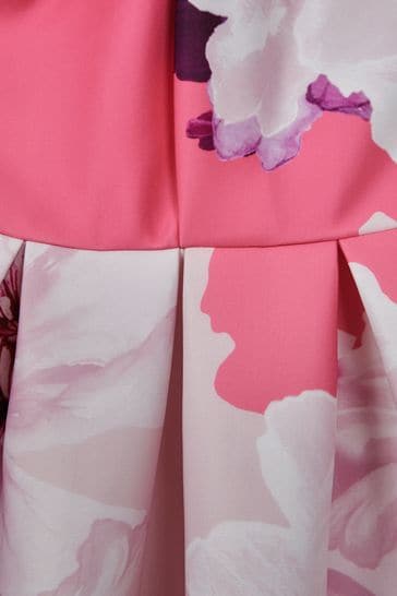 Reiss pink sale and white dress