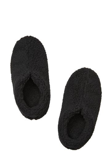 Victoria's Secret PINK Pure Black Cosy Slippers