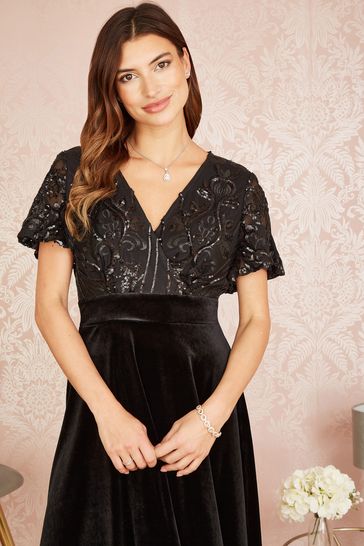 Yumi black lace dress cheap