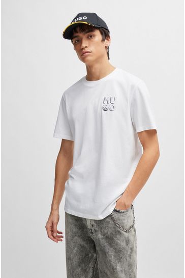 HUGO Relaxed Fit Reflective Logo T-Shirt