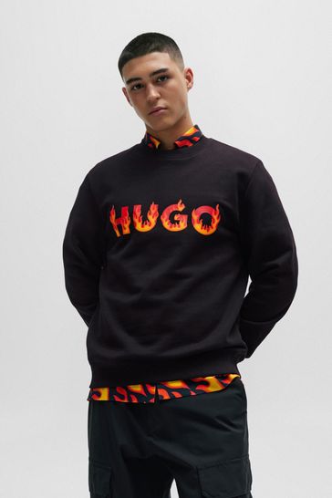 Hugo black sweatshirt hot sale