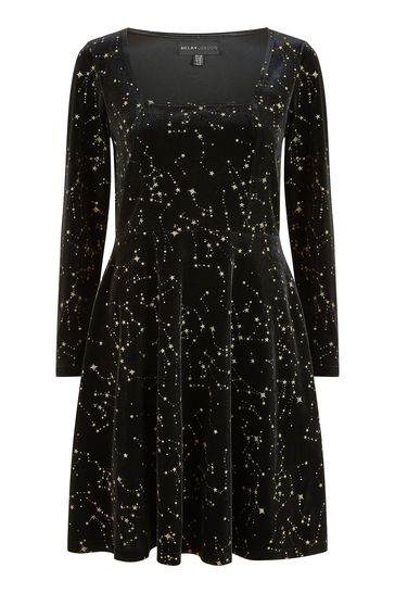 Black star dress long sleeve sale