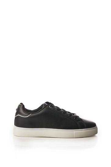Moda in Pelle Acantha Slab Sole Lace Up Trainers With Star Perforation