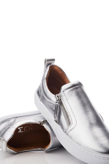 Moda in pelle silver outlet shoes