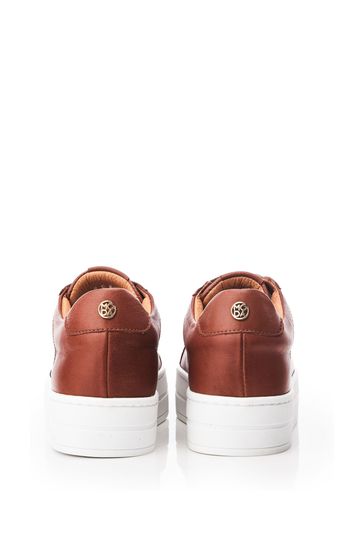 Buy Moda in Pelle Boxy Slab Unit Plain Lace Up White Trainers from