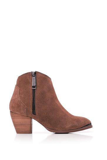 Moda in pelle outlet tan ankle boots