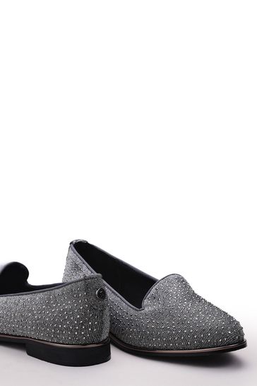 Grey best sale embellished shoes
