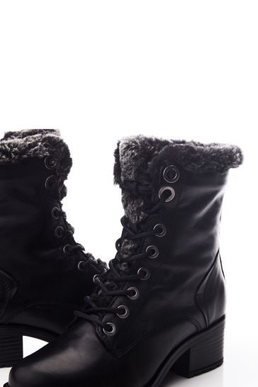 Buy Moda in Pelle Alpinne Faux Fur Lined Lace Up Boots from Next Bahrain