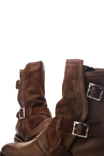 Buy Moda in Pelle Briona Front Wrap Side Buckle Chunky Sole Ankle