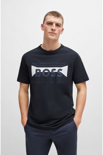 BOSS Blue Logo Artwork T-Shirt