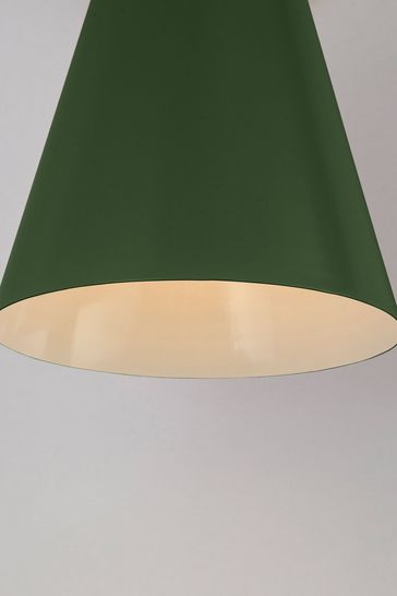 Houseof. Green Metal Cone Shade Wall Light