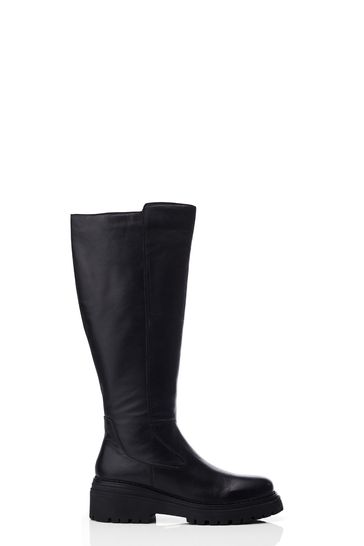 Buy Moda in Pelle Gracelynne Chunky Cleated Long Black Boots from