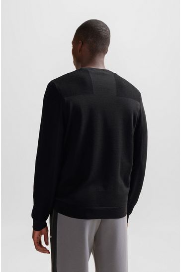 Buy BOSS Black Dry Flex Wool Mix Jumper from Next Bahrain