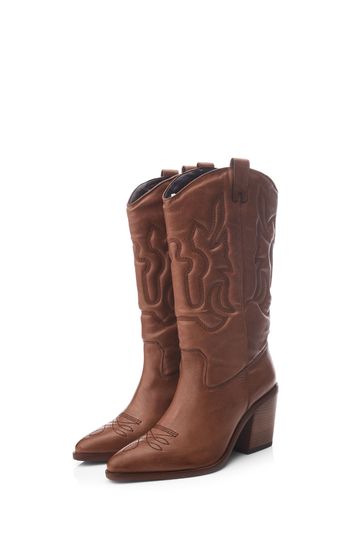 Moda in pelle tan boots store