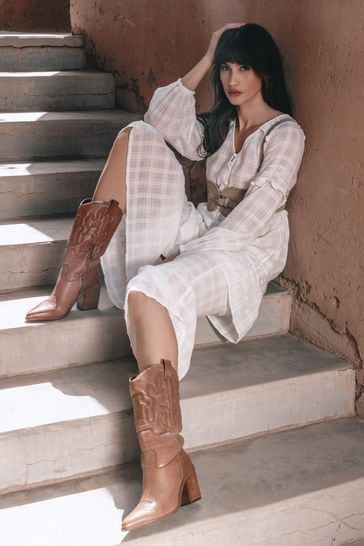 Moda in pelle knee boots discount