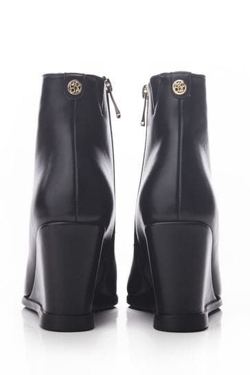 Buy Moda in Pelle Nammie Pointed Toe Wedge Black Ankle Boots from