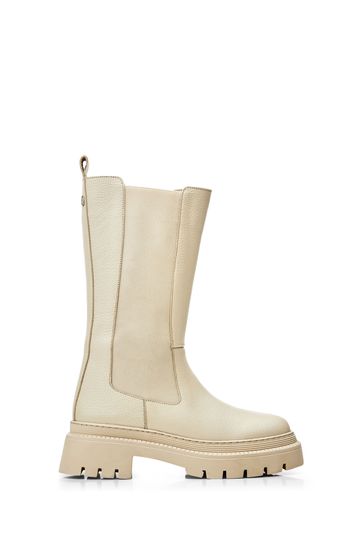 Buy Moda in Pelle Itzel Long Chunky Cleated Sole Chelsea Black