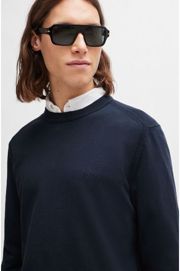 Boss navy jumper shop