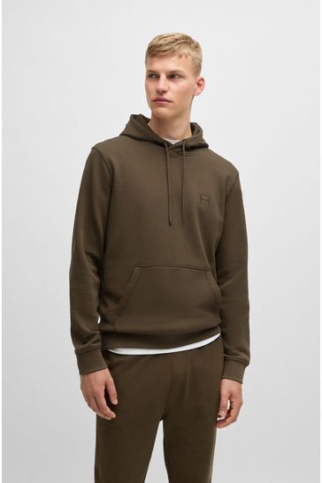 Buy BOSS Green Logo Patch Hoodie In Cotton Terry from Next Bahrain