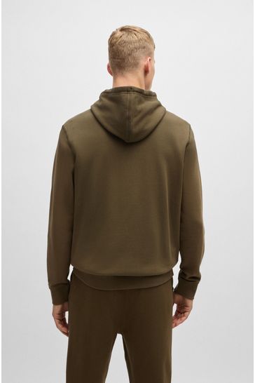 Buy BOSS Green Logo Patch Hoodie In Cotton Terry from Next Bahrain