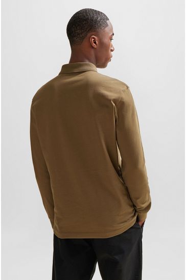 Buy BOSS Khaki Green Paaserby Long Sleeve Polo Shirt from Next Bahrain