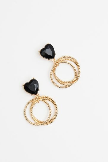 Lipsy clearance heart earrings