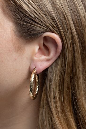 Buy Lipsy Jewellery White Diamond Cut Party Hoop Earrings Pack of 2 from Next Ireland