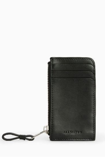 AllSaints Black Isamu Zipped Card All-In-One