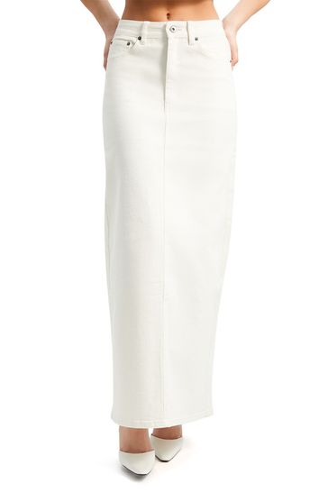 White pencil skirt bardot hot sale