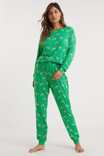 Buy Simply Be Green Pretty Secrets Supersoft Pyjamas from Next USA