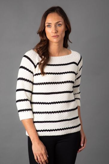 Buy Lakeland Clothing Maisie Relaxed White Jumper from Next Luxembourg