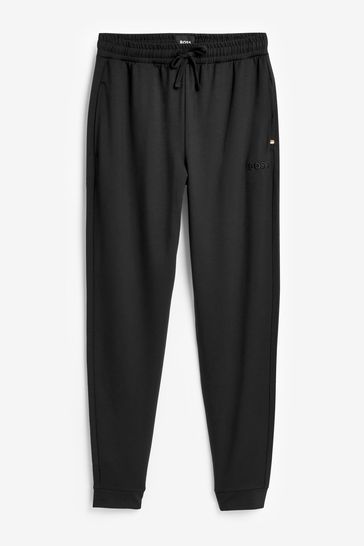 BOSS Black Cuffed French Terry Cotton Joggers