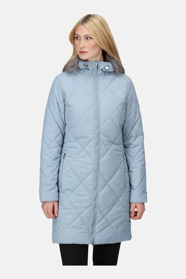 Women's fritha insulated quilted hot sale fur trimmed hooded parka jacket