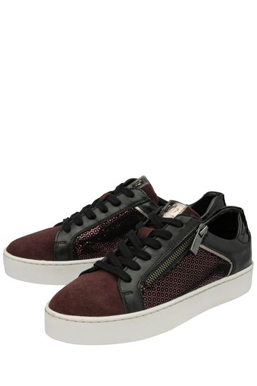 Leather on sale casual trainers