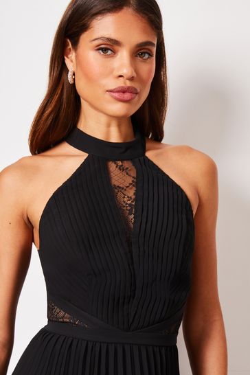Lipsy halterneck lace dress hot sale
